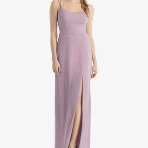 Dessy Group Cowl Back Double Strap Maxi Dress
